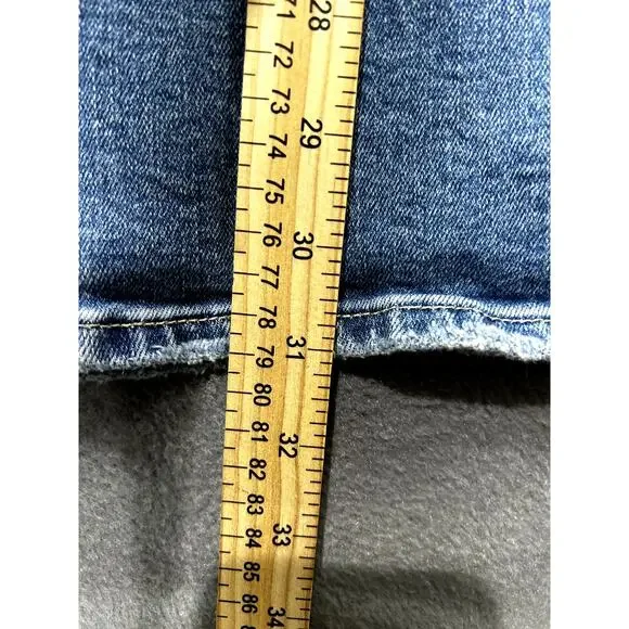 American Eagle Wide Flare Jeans Distressed Stretch Size 00 Women's High Rise - Picture 7 of 10